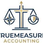 TrueMeasure Accounting logo (Small business accountant Georgia) (trucking) (Bookkeeping services) (Contact) (tax) (Resources) (payroll support) (bill pay) (expense) (reporting)