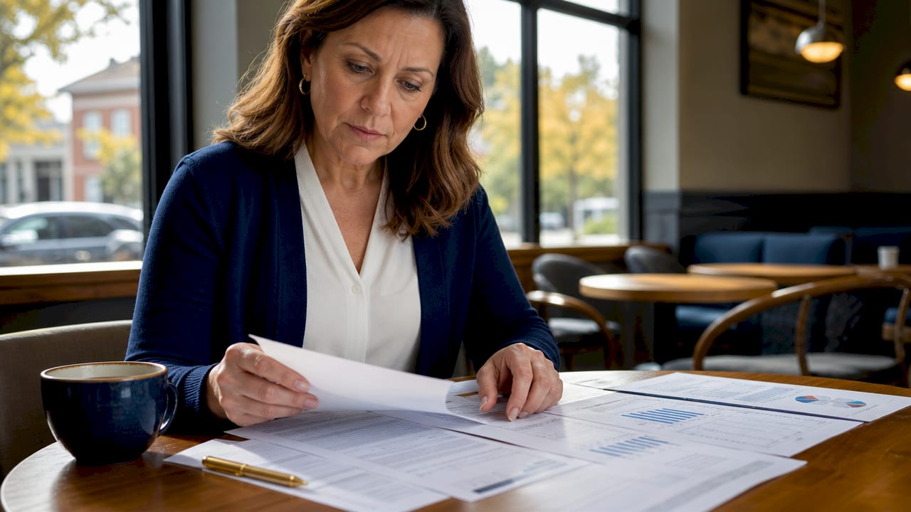CPA reviewing printed tax strategy documents