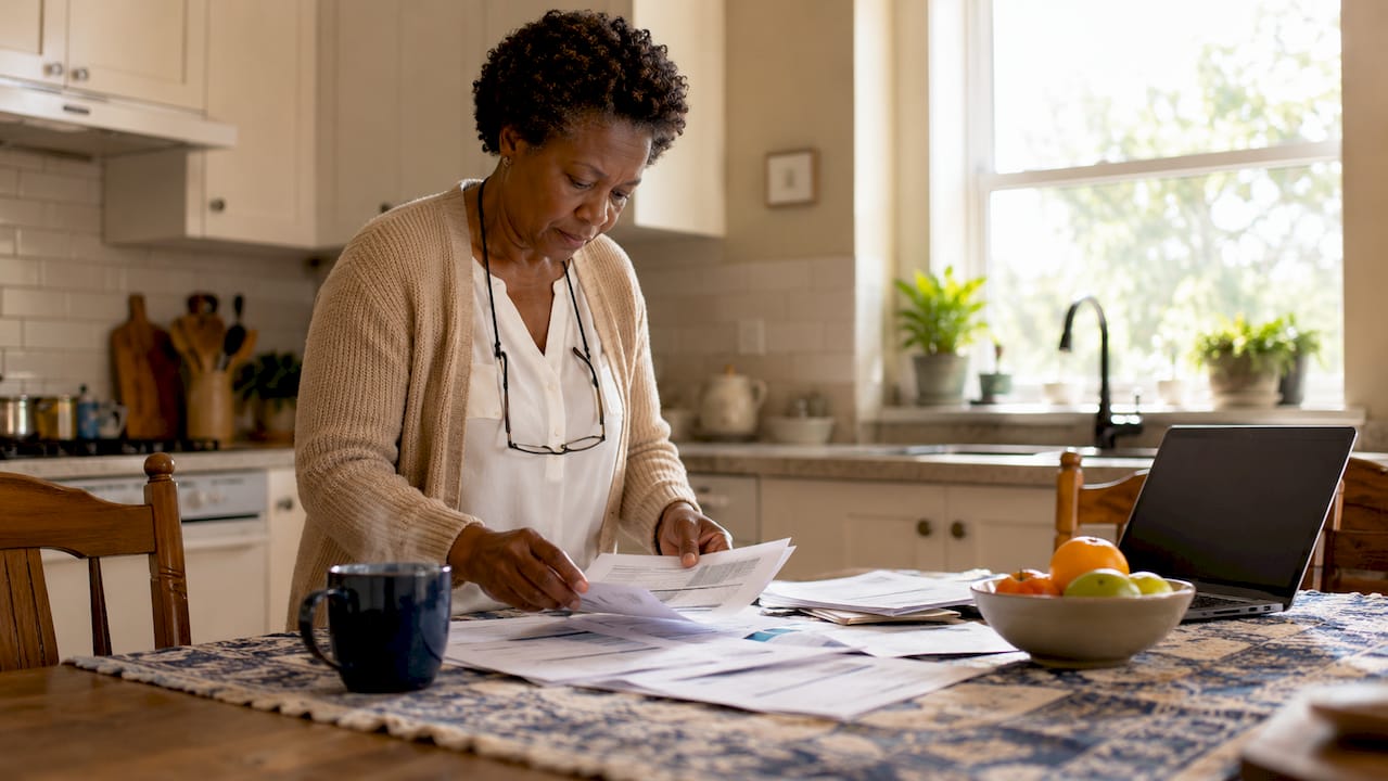 Accountant organizing small business financial documents