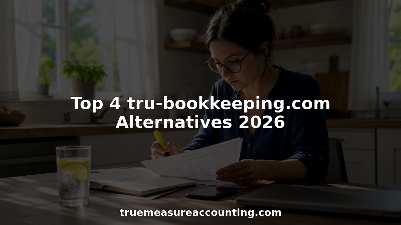 Small business owner reviewing bookkeeping reports
