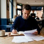 Financial analyst reviewing trucking fuel expenses