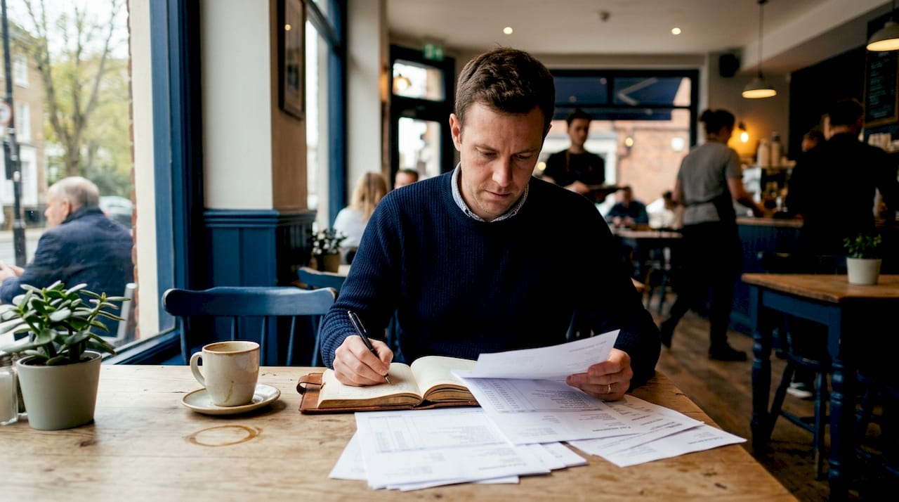 Financial analyst reviewing trucking fuel expenses