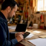 Contractor calculating sales tax on invoice