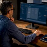 Landlord reviewing security deposit accounting
