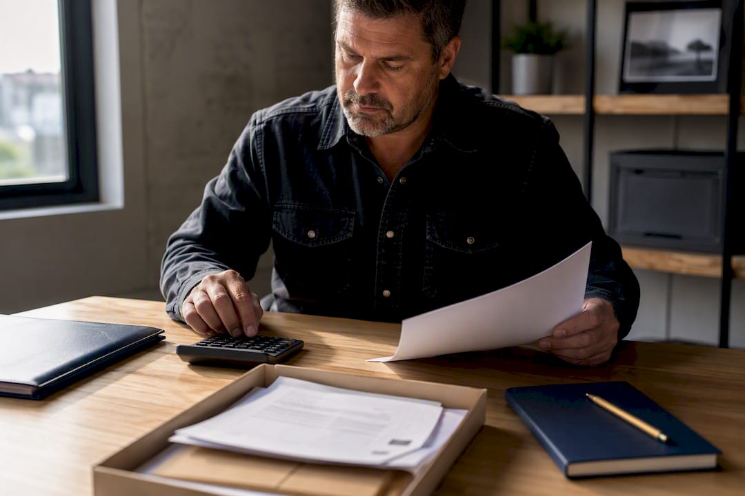 Owner calculating employee labor burden costs
