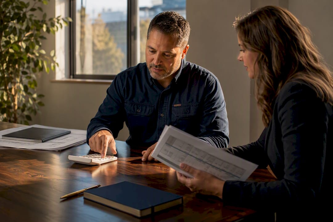 Owner and advisor reviewing compensation planning