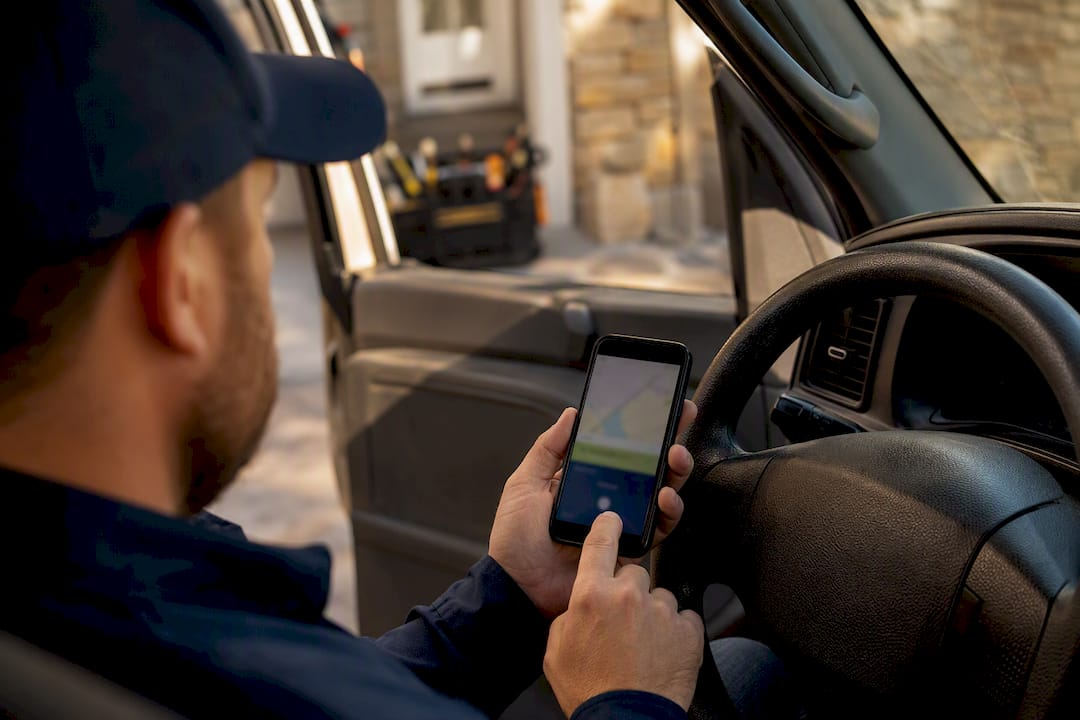 Owner recording vehicle mileage after service call