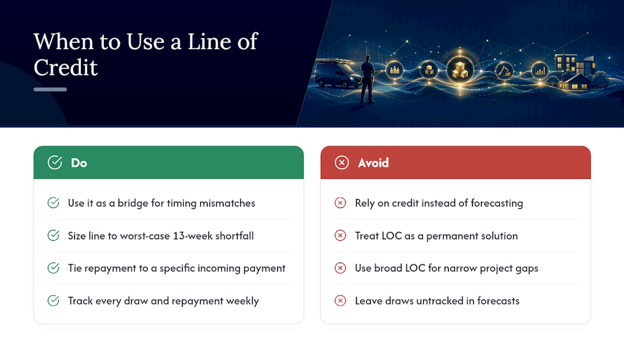 When Should a Contractor Use a Line of Credit? — overview diagram