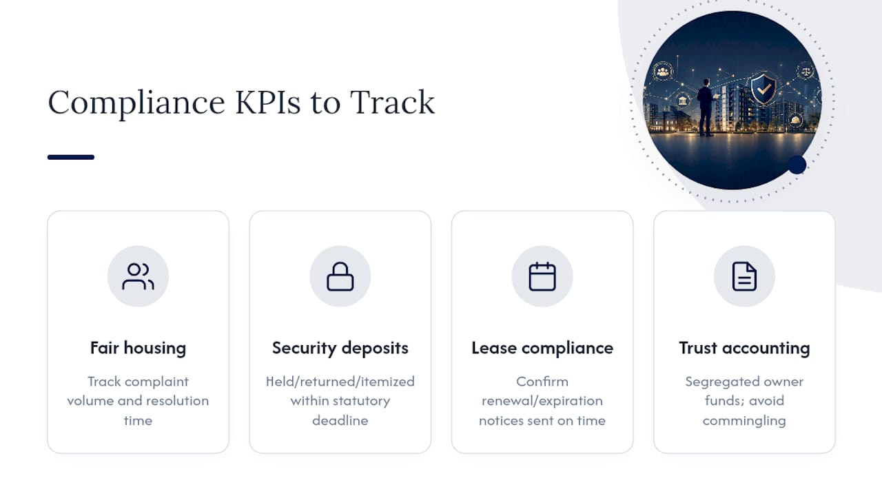 Compliance and Risk Management KPIs Property Managers Can't Skip — overview diagram