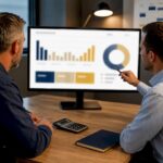 Trade business owner reviewing customer profitability