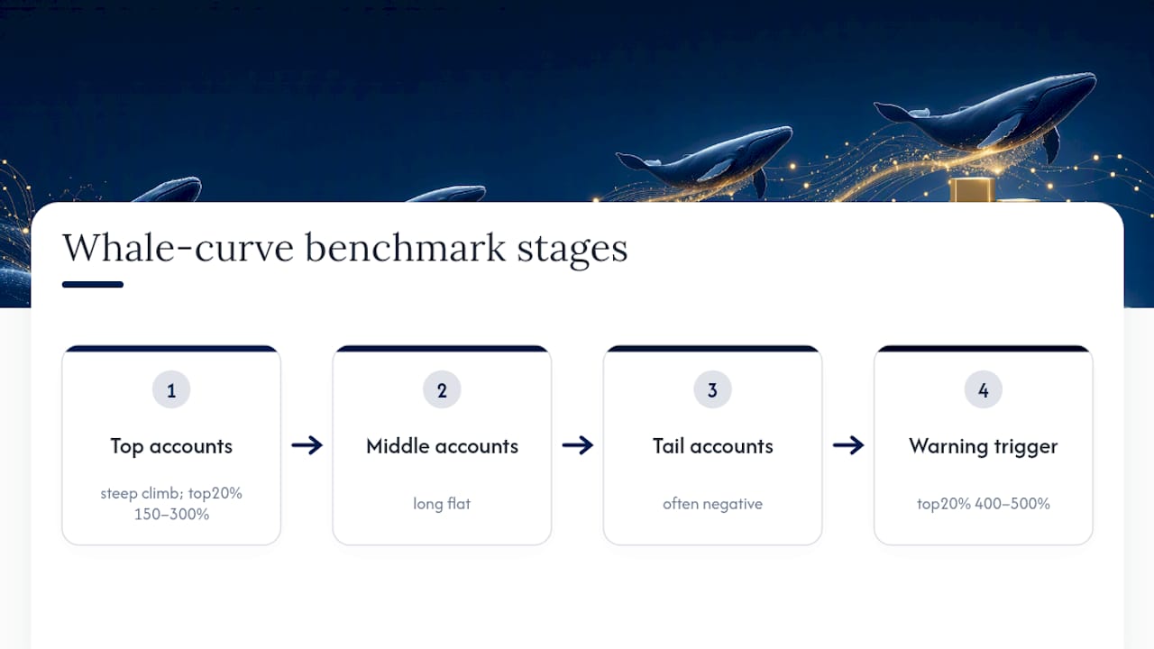 Whale curve customer profitability benchmark