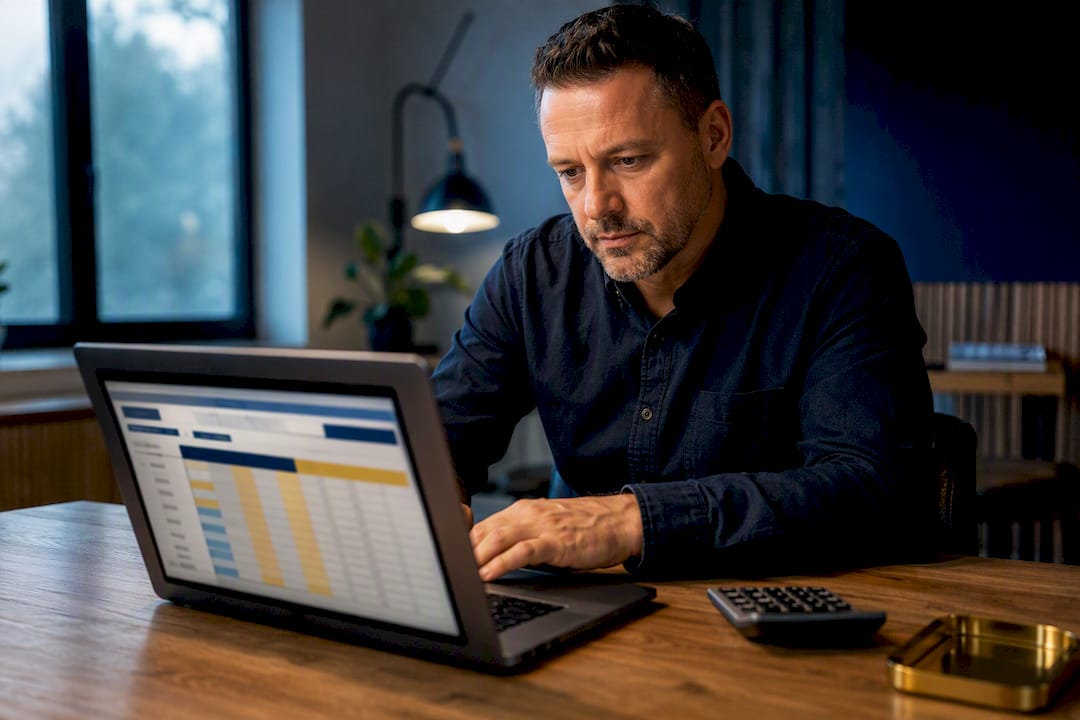 Service owner updating weekly cash forecast